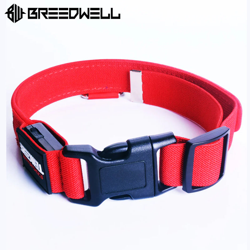 BREEDWELL-POUNDTOWN Collar LED para cachorros de cuero - Rojo