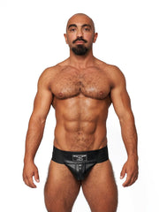 Mister B - Suspensorio Premium Cuero Negro-Negro