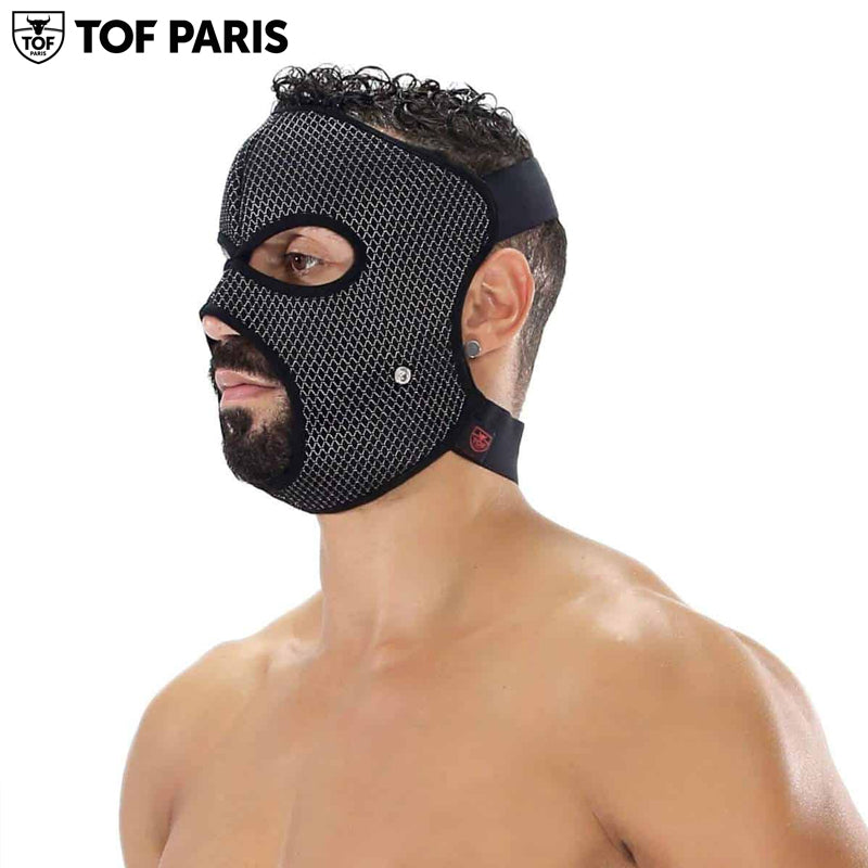 TOF Paris - Máscara fetiche 3D - Negro/Plata 