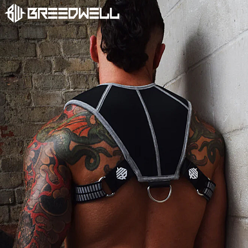 BREEDWELL Arnés INTIMIDATOR de neopreno gris jaspeado