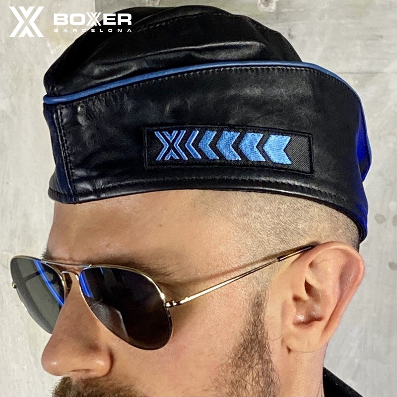 BOXER - Gorra de soldado de cuero - Azul