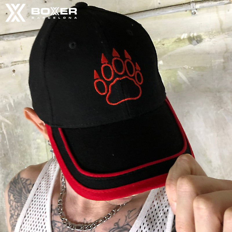 BOXER - Gorra de béisbol X - Negro/Rojo OSO