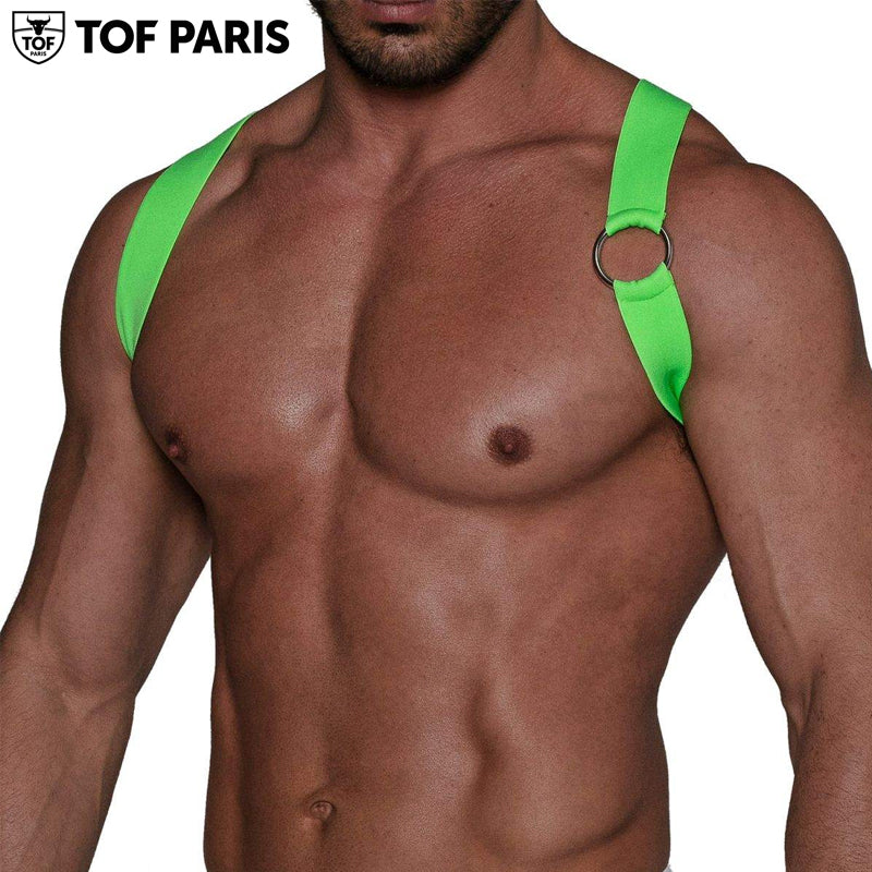 TOF Paris - Arnés Elástico Party Boy - Verde Neón