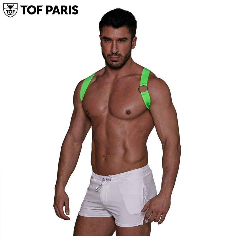 TOF Paris - Arnés Elástico Party Boy - Verde Neón