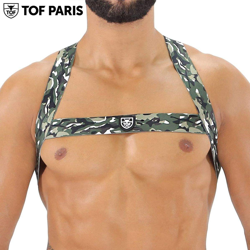 TOF Paris - Arnés elástico fetiche - Camuflaje caqui