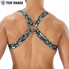 TOF Paris - Arnés elástico fetiche - Camuflaje caqui