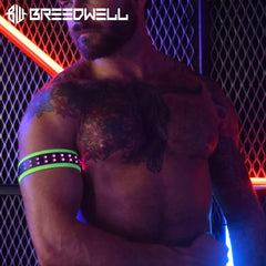 BREEDWELL -STARLIGHT Biceps Band LED 20 animaciones - Verde neón 