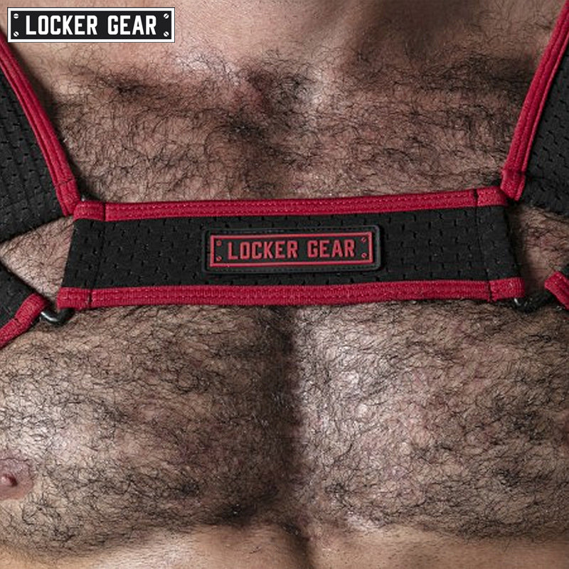 LOCKER GEAR - Arnés de malla LOOK AT - Rojo