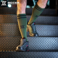 BOXER - Calcetines de fútbol ARMY - Caqui 