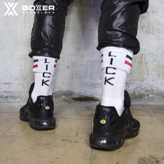 BOXER - Calcetines skater LICK - Blanco/Rojo/Negro