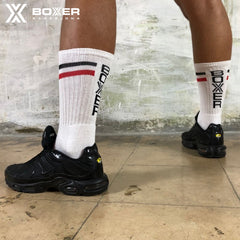 BOXER - Calcetines skater BOXER - Blanco/Rojo/Negro