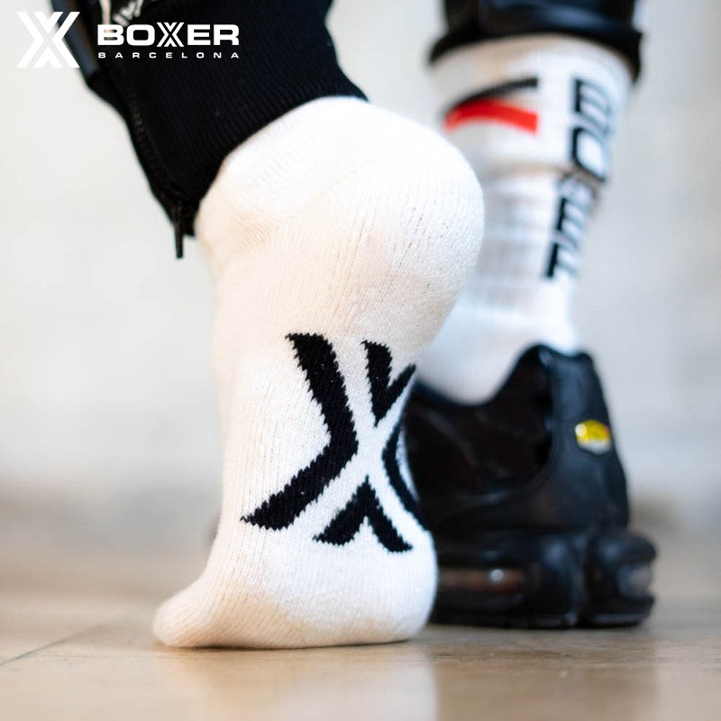 BOXER - Calcetines skater BOXER - Blanco/Rojo/Negro