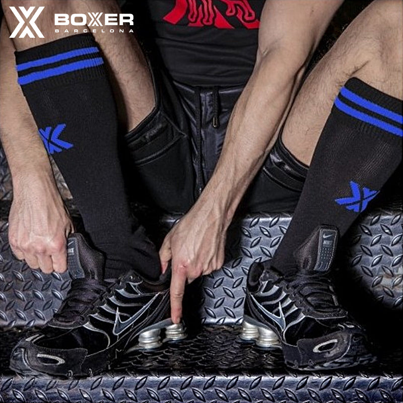 BOXER - Calcetines de fútbol SOX - Negro/Azul 