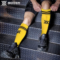 BOXER - Calcetines de fútbol SOX - Amarillo/Negro 