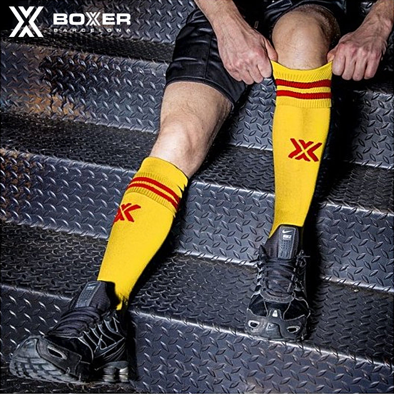 BOXER - Calcetines de fútbol SOX - Amarillo/Rojo 