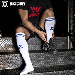 BOXER - Calcetines de fútbol SOX - Blanco/Azul 