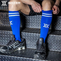 BOXER - Calcetines de fútbol SOX - Azul real/Blanco 