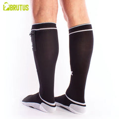 BRUTUS - Calcetines de fiesta FXXX con bolsillos Negro / Blanco