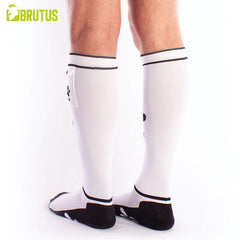 BRUTUS - Calcetines de fiesta PUPPY con bolsillos Blanco / Negro