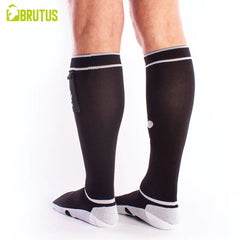 BRUTUS - Calcetines de Fiesta PUPPY con Bolsillos Negro / Blanco