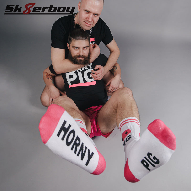 Sk8erboy - Calcetines HORNY PIG - Blanco