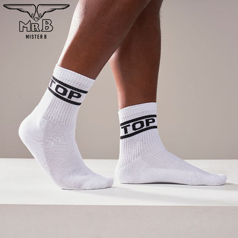 Mister B - Pack de 2 pares de calcetines largos blanco