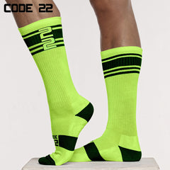 CODE22 - Calcetines activos de neón - Verde neón