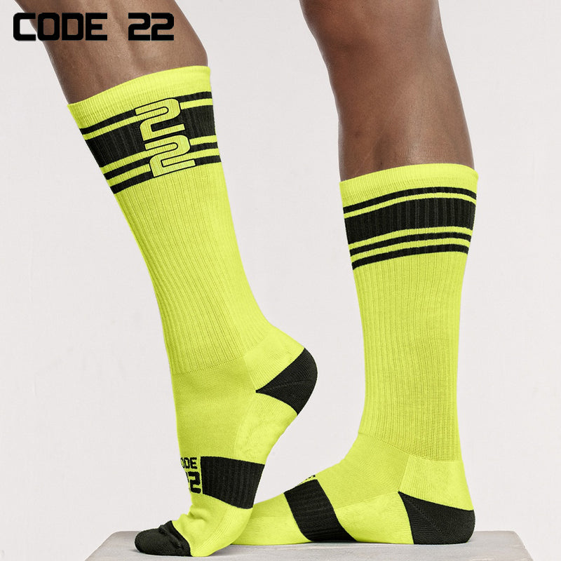 CODE22 - Calcetines activos de neón - Amarillo neón