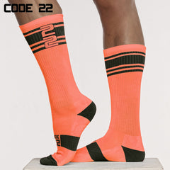 CODE22 - Calcetines activos de neón - Naranja neón