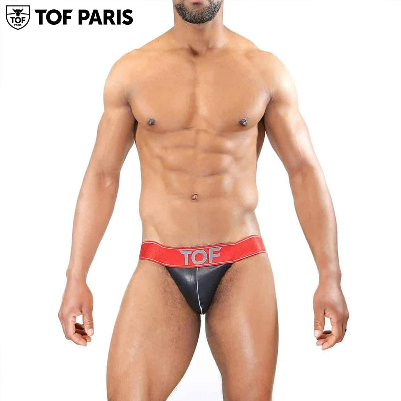 TOF Paris - Jockstrap fetiche - Negro/Rojo