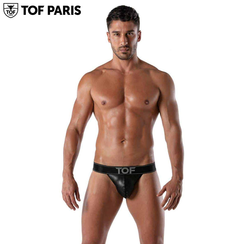 TOF Paris - Suspensorio de cuero - Negro 