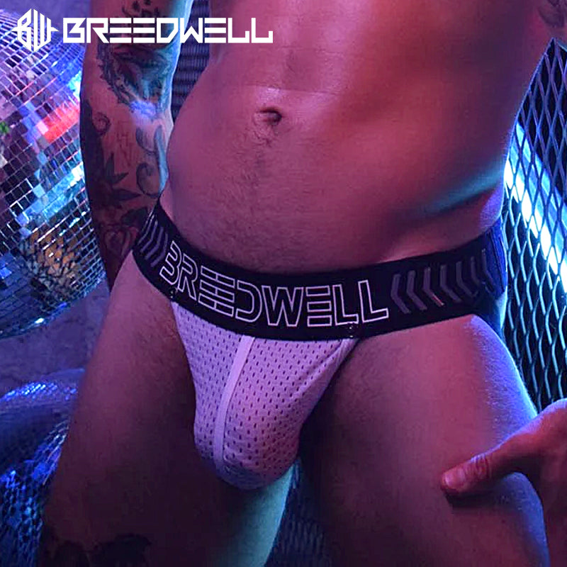 BREEDWELL - BREEDCORE JOCK Suspensorio de malla elástica - Blanco 