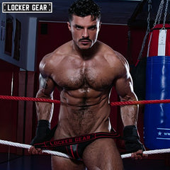 LOCKER GEAR - MASSIVE RUDE Suspensorio de malla con cremallera - Rojo