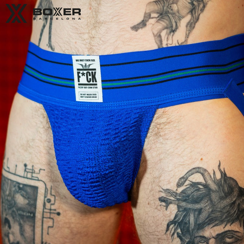 BOXER - DIRTY BIKER JOCK Suspensorio tejido - Azul 