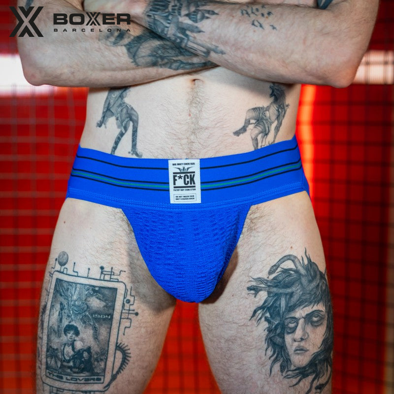 BOXER - DIRTY BIKER JOCK Suspensorio tejido - Azul 