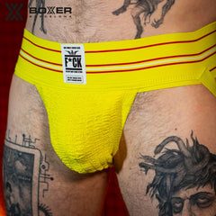 BOXER - DIRTY BIKER JOCK Suspensorio tejido - Amarillo 