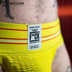 BOXER - DIRTY BIKER JOCK Suspensorio tejido - Amarillo 