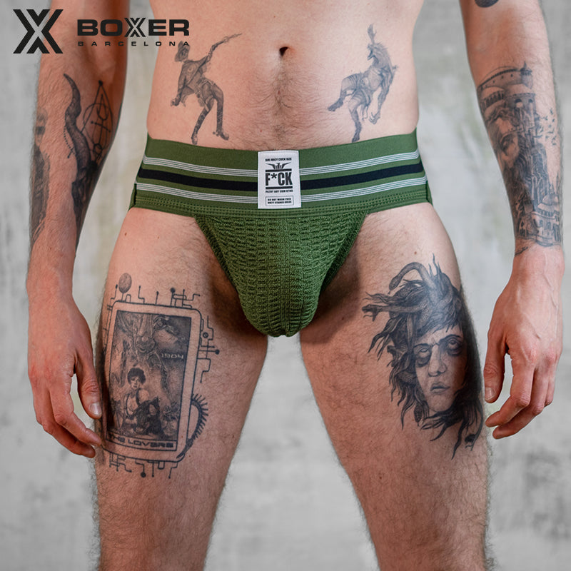 BOXER - DIRTY BIKER JOCK Suspensorio tejido - Ejército 