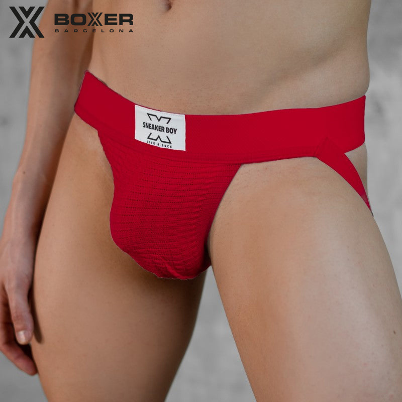 BOXER - Zapatilla niño JOCK Jockstrap tejido - Rojo 