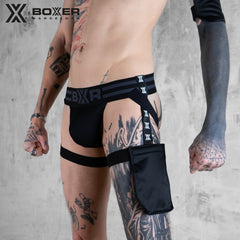 BOXER Suspensorio Jock Pocket Suspensorio - Negro 