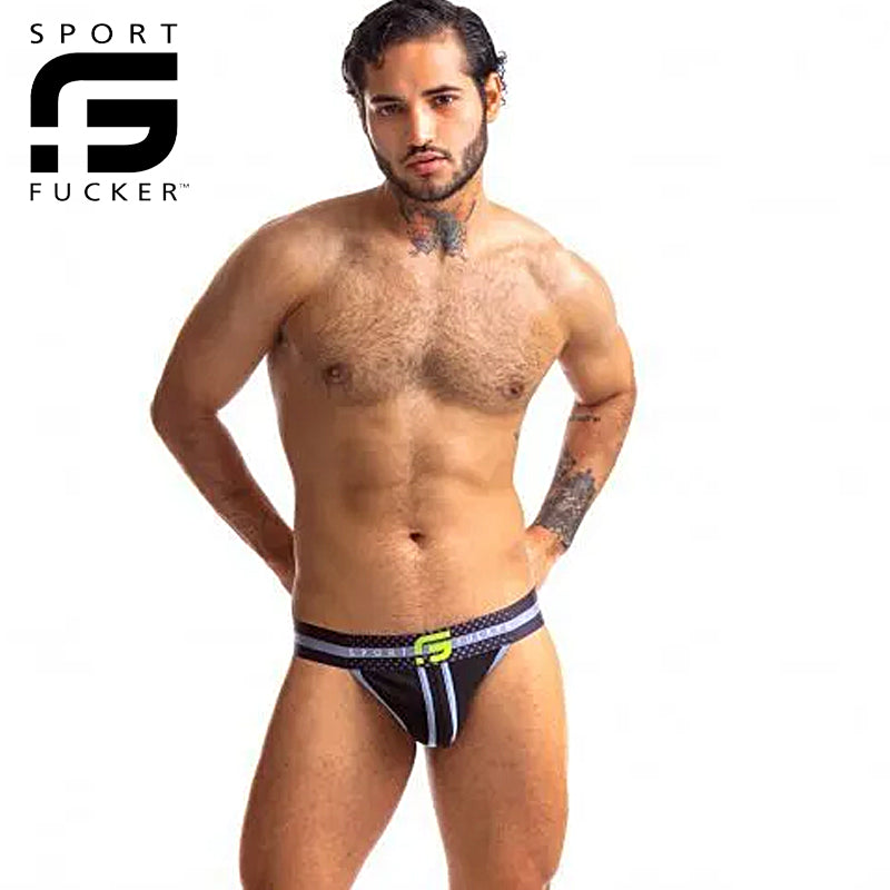 Sport Fucker - Jersey Jock Negro / Verde 