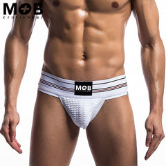 MOB Ropa erótica - Jockstrap ancho clásico fetiche - Blanco