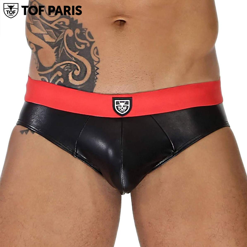 TOF Paris - Slip Fetiche - Negro-Rojo