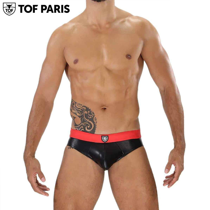 TOF Paris - Slip Fetiche - Negro-Rojo