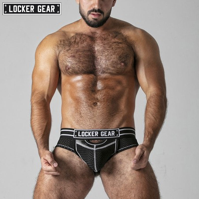 LOCKER GEAR - WATCH IT HARD Calzoncillo tipo suspensorio de malla - Blanco