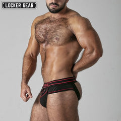 LOCKER GEAR - WATCH IT HARD Calzoncillo tipo suspensorio de malla - Rojo