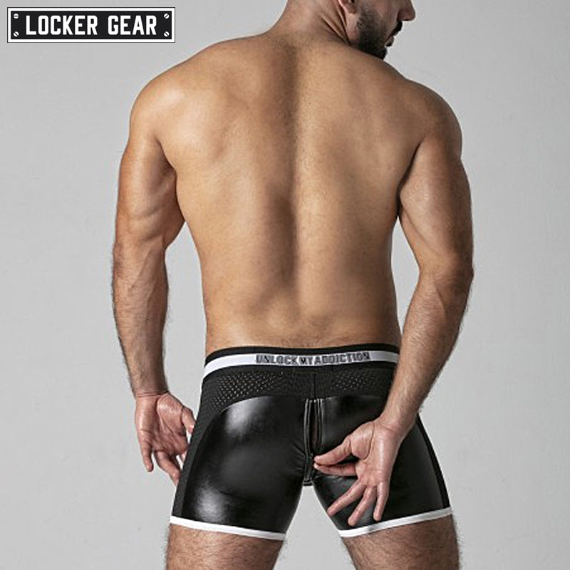 LOCKER GEAR - Bóxers con cremallera trasera y acceso completo - Blanco