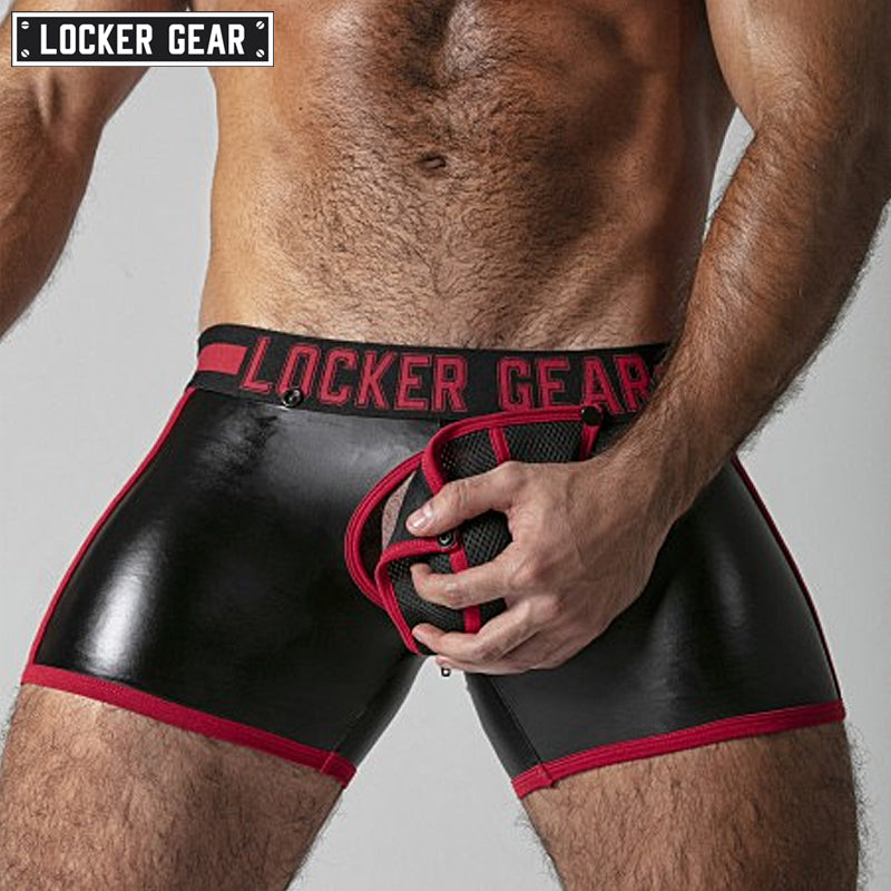 LOCKER GEAR - Bóxer con cremallera trasera y acceso completo - Rojo