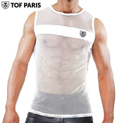 TOF Paris - Camiseta sin mangas Spartacus - Blanco/Blanco 