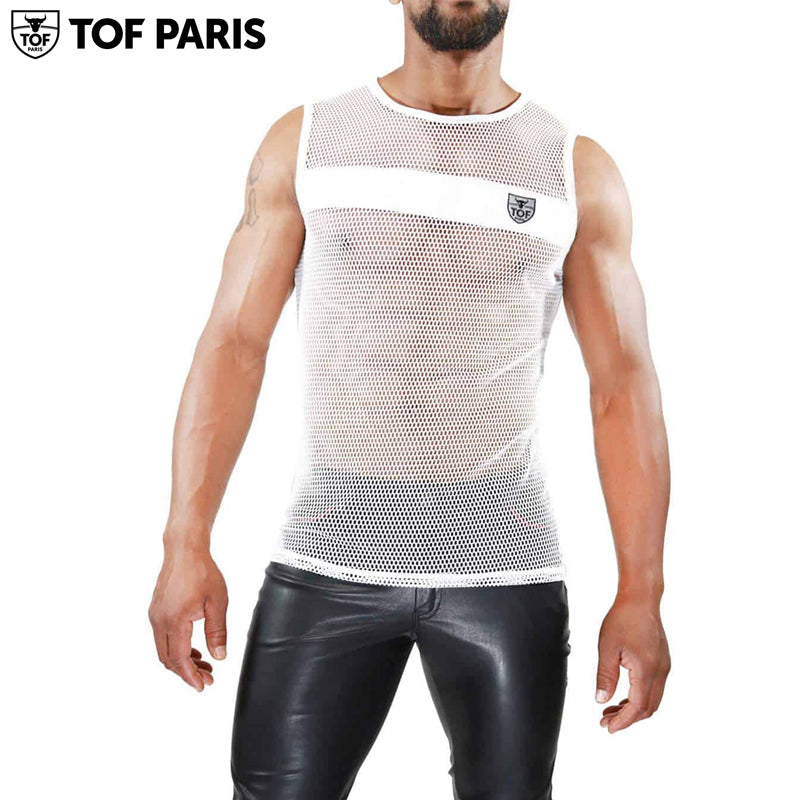 TOF Paris - Camiseta sin mangas Spartacus - Blanco/Blanco 